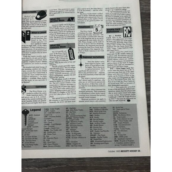 Beckett Hockey Card Monthly Magazine #36 October 1993 Eric Lindros Paperback - Picture 3 of 6